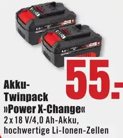 B1 Discount Baumarkt Einhell Akku Twinpack Power X-Change Angebot