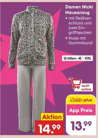 Netto Marken-Discount Damen nicki hausanzug Angebot