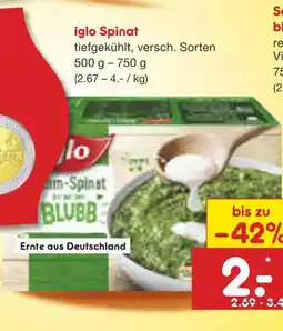 Netto Marken-Discount Iglo spinat Angebot