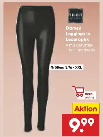 Netto Marken-Discount Esprit damen leggings in lederoptik Angebot
