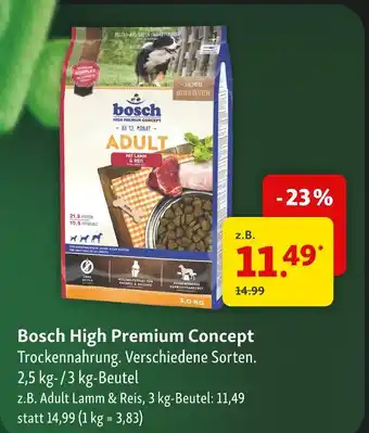 Fressnapf Bosch high premium concept Angebot