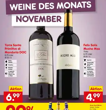 Netto Marken-Discount Torre santa primitivo di manduria doc Angebot