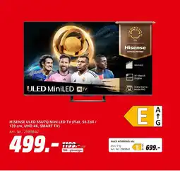 MediaMarkt Hisense uled 55u7q mini led tv Angebot