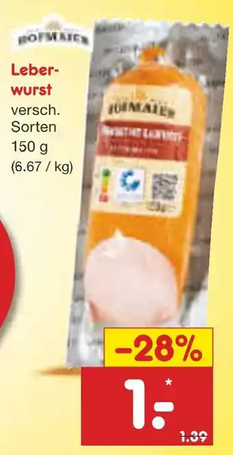 Netto Marken-Discount Rügenwalder leberwurst Angebot