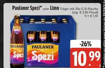 Edeka Paulaner spezi oder limo Angebot