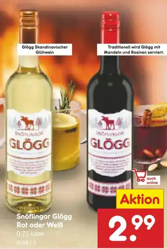 Netto Marken-Discount Snöflingor glögg rot Angebot