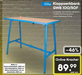 Netto Marken-Discount Güde klappwerkbank gwb 100/50f Angebot
