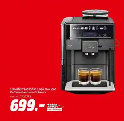 MediaMarkt Siemens te657509de eq6 plus s700 kaffeevollautomat schwarz Angebot
