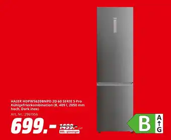 MediaMarkt Haier hdpw5620bnpd 2d 60 serie 5 pro kühlgefrierkombination Angebot