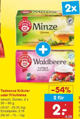 Netto Marken-Discount Teekanne minze zitrone Angebot