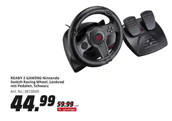 MediaMarkt Ready 2 gaming nintendo switch racing wheel, lenkrad mit pedalen Angebot