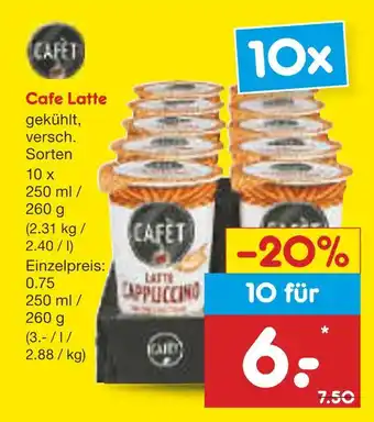 Netto Marken-Discount Cafet cafe latte Angebot