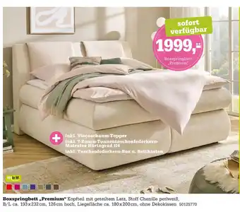 Höffner Smart boxspringbett „premium“ Angebot