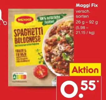 Netto Marken-Discount Maggi fix spaghetti bolognese Angebot