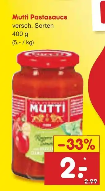 Netto Marken-Discount Mutti pastasauce Angebot