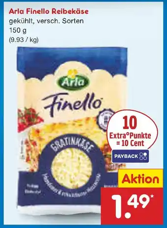 Netto Marken-Discount Arla finello reibekäse Angebot