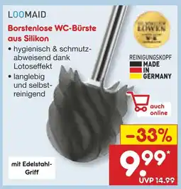 Netto Marken-Discount Loomaid borstenlose wc-bürste aus silikon Angebot