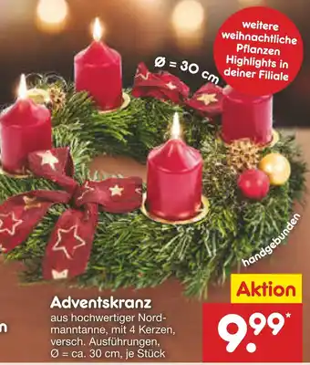 Netto Marken-Discount Adventskranz Angebot