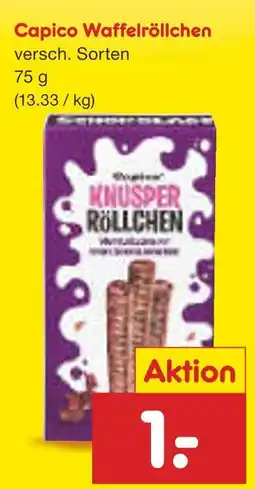 Netto Marken-Discount Capico waffelröllchen Angebot