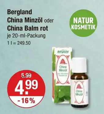 V Markt Bergland china minzöl Angebot