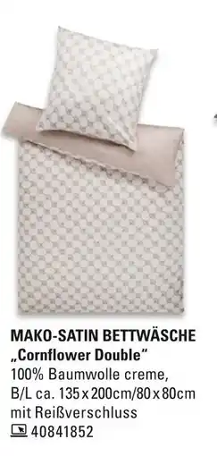 Höffner Mako-satin bettwäsche cornflower double Angebot