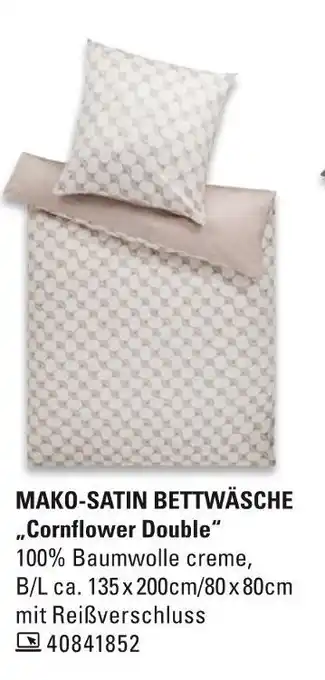 Höffner Mako-satin bettwäsche cornflower double Angebot