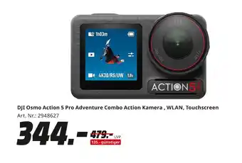 MediaMarkt Dji osmo action 5 pro adventure combo action kamera Angebot