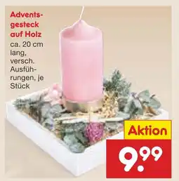 Netto Marken-Discount Advents-gesteck auf holz Angebot