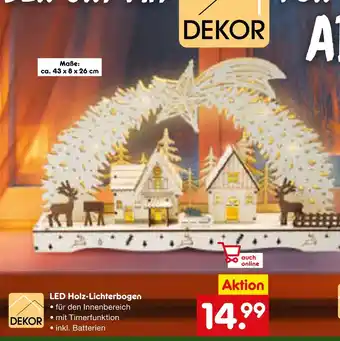 Netto Marken-Discount Dekor led holz-lichterbogen Angebot