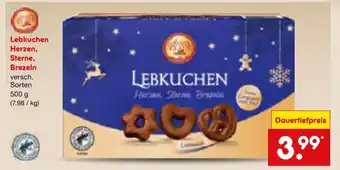 Netto Marken-Discount Lebkuchen herzen, sterne, brezeln Angebot