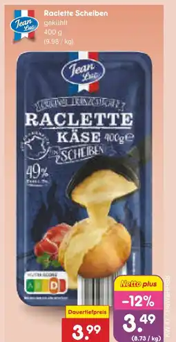 Netto Marken-Discount Jean luc raclette scheiben Angebot