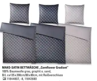 Höffner Mako-satin bettwäsche 'cornflower gradiant' Angebot