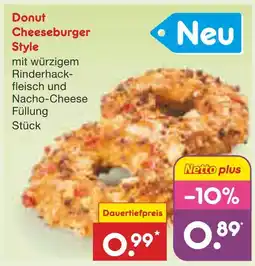 Netto Marken-Discount Donut cheeseburger style Angebot