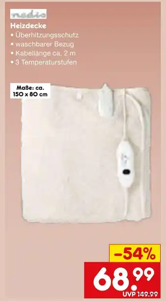 Netto Marken-Discount Nedis heizdecke Angebot