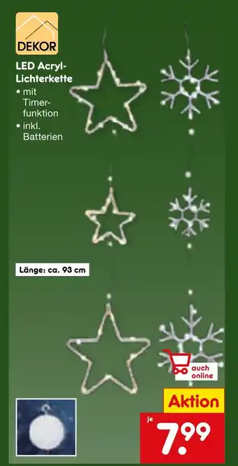 Netto Marken-Discount Dekor led acryl-lichterkette Angebot