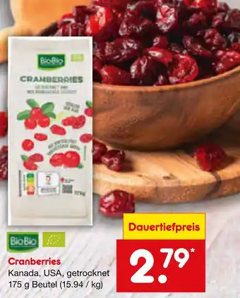 Netto Marken-Discount Biobio cranberries Angebot