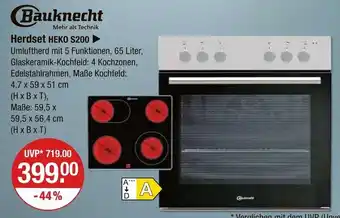 V Markt Bauknecht herdset heko s200 Angebot
