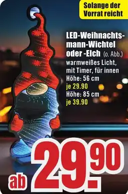 B1 Discount Baumarkt LED-Weihnachtsmann-Wichtel oder Elch Angebot