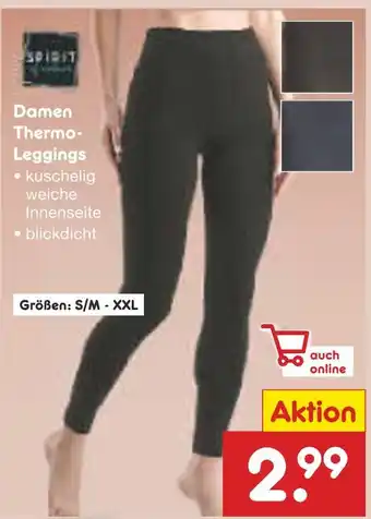 Netto Marken-Discount Spirit damen thermo-leggings Angebot