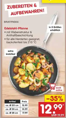 Netto Marken-Discount Bratmaxx edelstahl-pfanne Angebot