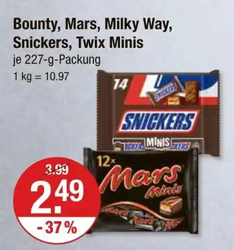V Markt Mars bounty minis Angebot