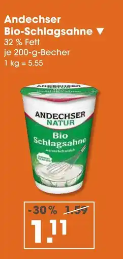 V Markt Andechser natur bio-schlagsahne Angebot