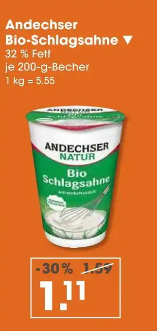 V Markt Andechser natur bio-schlagsahne Angebot