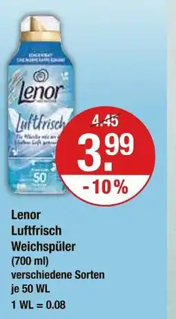 V Markt Lenor luftfrisch weichspüler Angebot