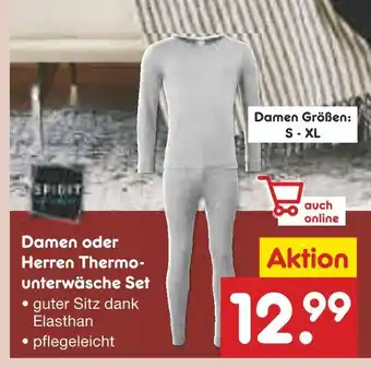 Netto Marken-Discount Damen oder herren thermounterwäsche set Angebot