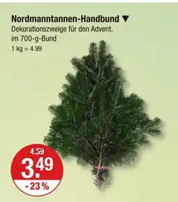 V Markt Nordmanntannen-handbund Angebot