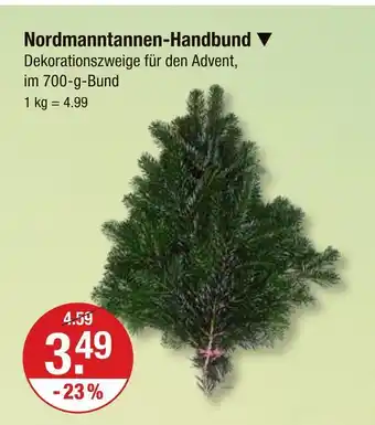 V Markt Nordmanntannen-handbund Angebot
