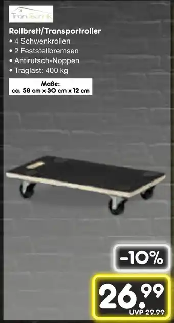 Netto Marken-Discount Tran technik rollbrett/transportroller Angebot