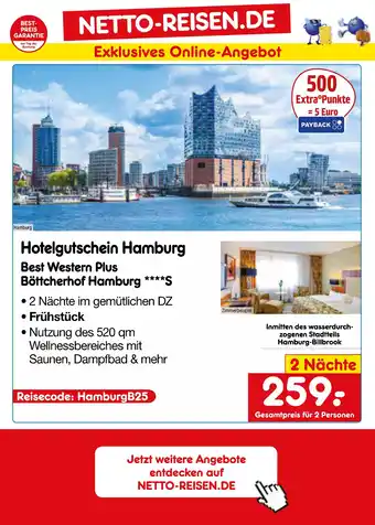 Netto Marken-Discount Best western plus böttcherhof hamburg hotelgutschein hamburg Angebot