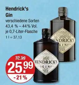 V Markt Hendrick's gin Angebot